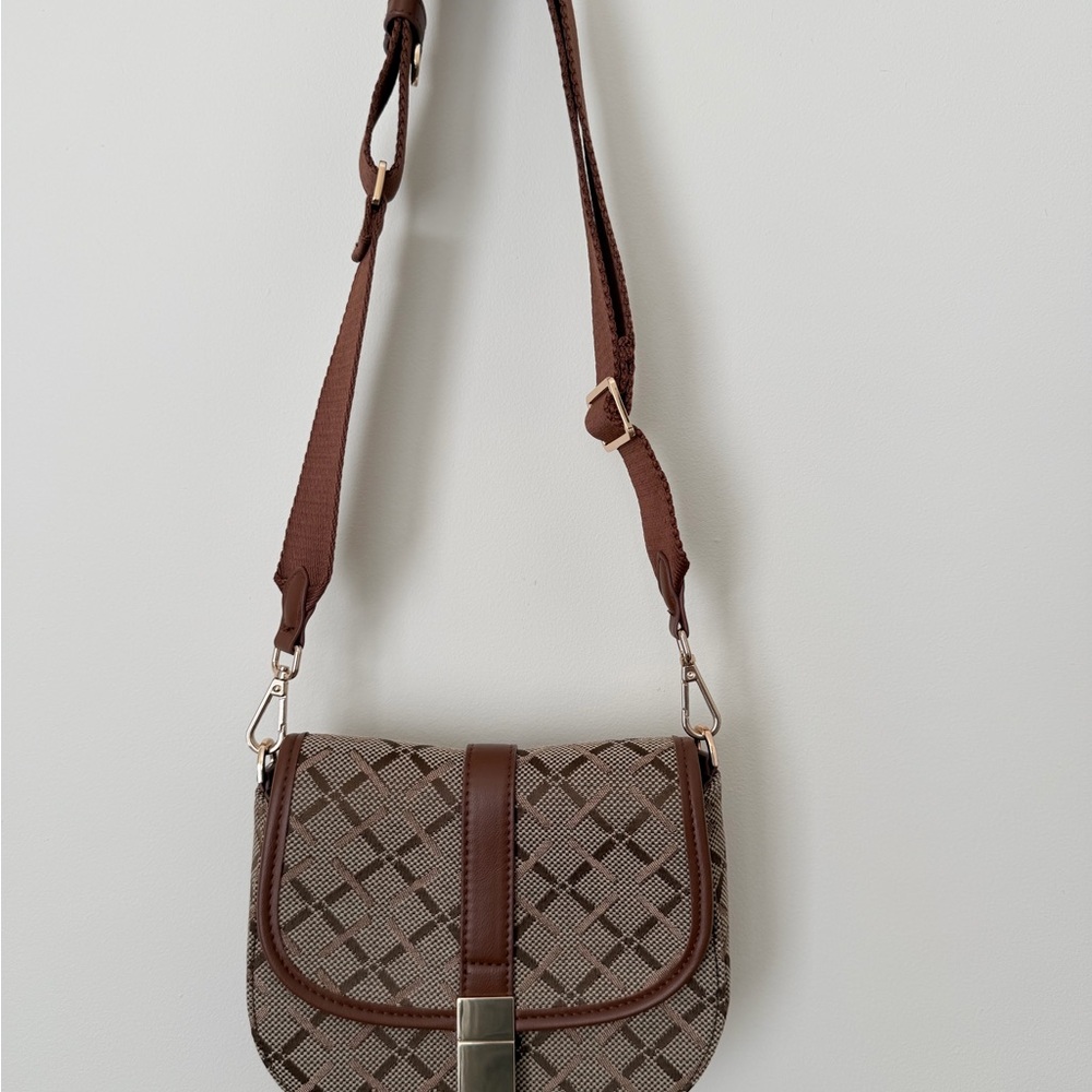 a new day Brown and Tan Crossbody Bag